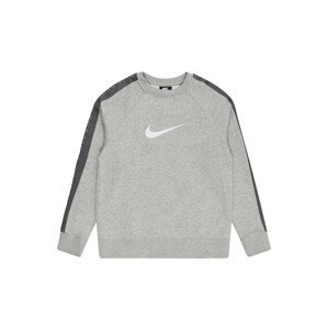 Nike Sportswear Mikina  tmavě šedá / šedý melír / bílá