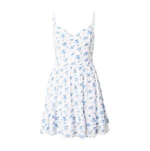 HOLLISTER Letní šaty  bílá / světlemodrá