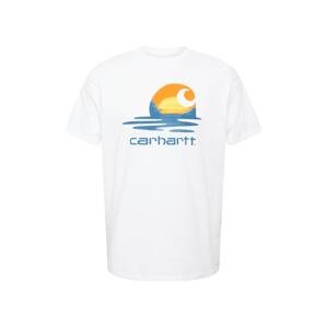 Carhartt WIP Tričko 'Lagoon'  offwhite / oranžová / kouřově modrá / žlutá