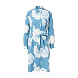 LIEBLINGSSTÜCK Košilové šaty 'Rafaela'  kouřově modrá / bílá