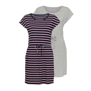 VERO MODA Šaty 'APRIL'  marine modrá / šedá / červená / bílá