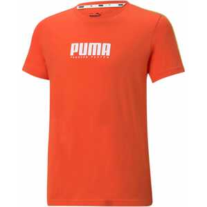 PUMA Tričko 'Alpha'  bílá / oranžová / žlutá