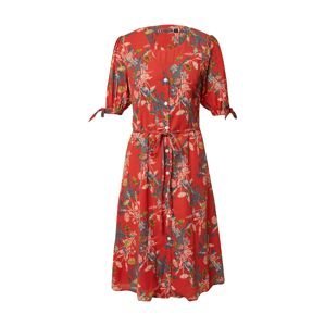 FREEMAN T. PORTER Košilové šaty 'Rease Blooming'  červená / tyrkysová / bílá / žlutá