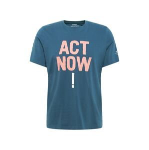 ECOALF Tričko 'BAUME ACT NOW'  modrá / růžová / bílá