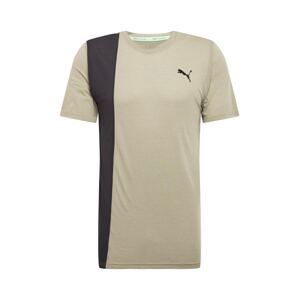 PUMA Funkční tričko  khaki / černá