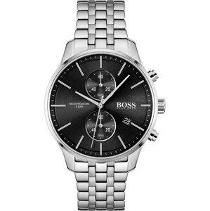 BOSS Casual Analogové hodinky 'ASSOCIATE'  stříbrná / černá