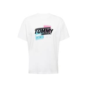 Tommy Jeans Tričko  bílá / černá / tyrkysová / pink / červená