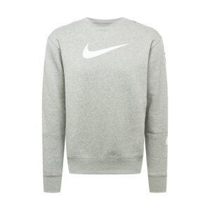 Nike Sportswear Mikina 'REPEAT'  šedý melír / bílá