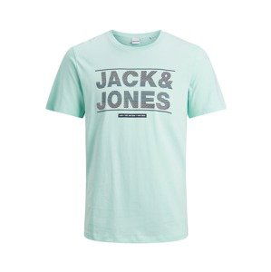 Jack & Jones Junior Tričko 'Mount'  tyrkysová / tmavě modrá / černá