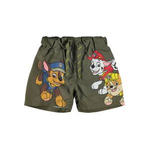 NAME IT Plavecké šortky 'PAW PATROL'  khaki / modrá / bílá / hořčicová / brusinková