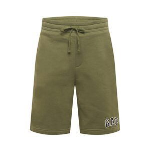 GAP Kalhoty  khaki / bílá / černá