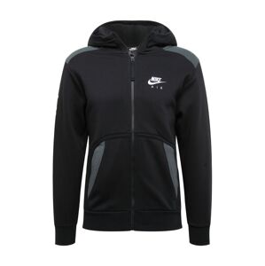 Nike Sportswear Mikina s kapucí  černá / bílá / šedá