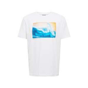 OAKLEY Funkční tričko 'POSTCARD'  aqua modrá / světlemodrá / oranžová / bílá