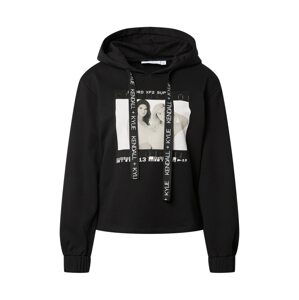 KENDALL + KYLIE Mikina 'K&K ACTIVE PHOTO HOODIE'  černá / šedá / bílá