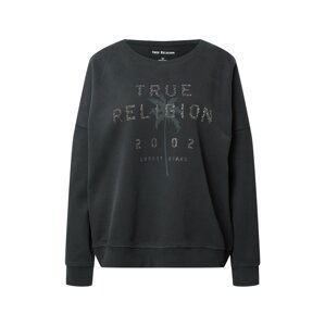 True Religion Mikina 'BOXY CREW NECK SWEAT PALM TREE'  modrá / šedá