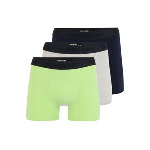 Superdry Boxerky  marine modrá / šedý melír / limetková