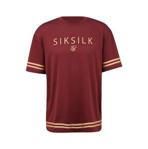 SikSilk Tričko  zlatá / krvavě červená