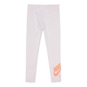 Nike Sportswear Legíny  šedý melír / svítivě oranžová