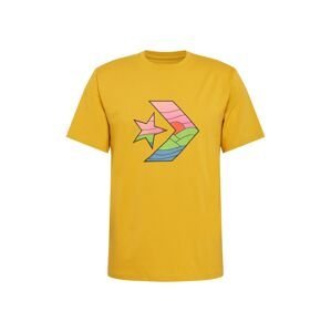 CONVERSE Tričko 'STAR CHEVRON SUNSET'  kouřově modrá / zlatě žlutá / mátová / růžová / černá