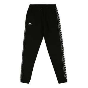 KAPPA Sportovní kalhoty 'IRENEUS'  černá / bílá