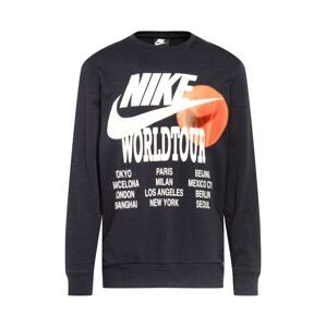 Nike Sportswear Mikina  oranžová / černá / bílá