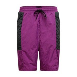 OAKLEY Sportovní kalhoty  tmavě fialová / černá
