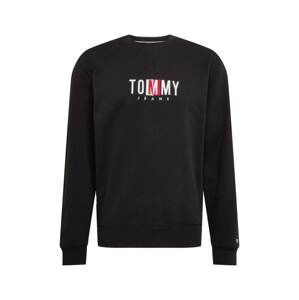 Tommy Jeans Mikina 'Timeless'  černá / bílá / světle červená