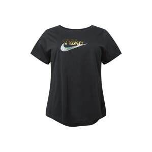 Nike Sportswear Tričko  černá / zlatá / mix barev