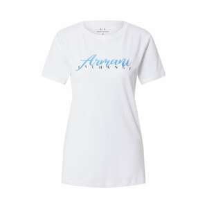 ARMANI EXCHANGE Shirt  bílá / světlemodrá / noční modrá
