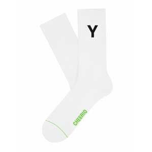 CHEERIO* Ponožky 'Alphabest Y'  bílá / zelená / černá