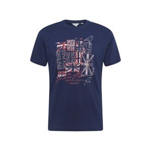 Ben Sherman Tričko 'BRIGHTON FLAGS'  noční modrá / bílá / červená