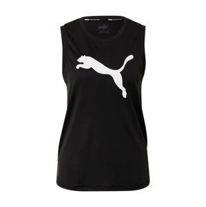 PUMA Sportovní top  černá / bílá