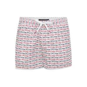 Tommy Hilfiger Underwear Plavecké šortky  bílá / červená / námořnická modř