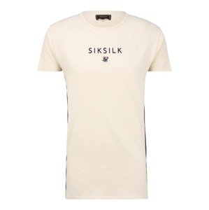 SikSilk Tričko  offwhite / tmavě modrá / melounová