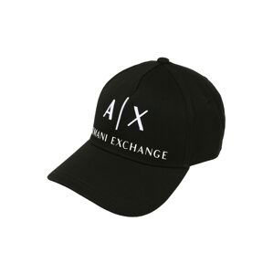 ARMANI EXCHANGE Kšiltovka  černá / bílá