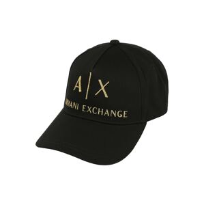 ARMANI EXCHANGE Kšiltovka  černá / zlatá