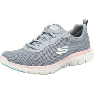 SKECHERS Tenisky  aqua modrá / šedá / růžová