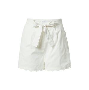 GLAMOROUS Kalhoty se sklady v pase  bílá