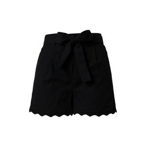 GLAMOROUS Kalhoty se sklady v pase  černá