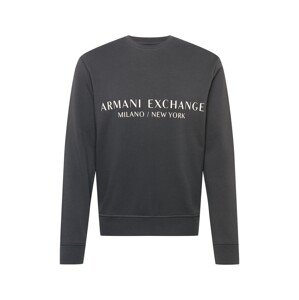 ARMANI EXCHANGE Mikina  černá / bílá