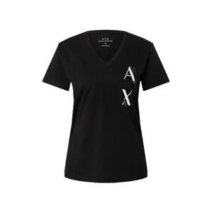 ARMANI EXCHANGE Tričko  černá / bílá