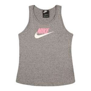 Nike Sportswear Tričko  šedý melír / světle růžová / bílá