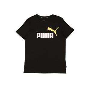 PUMA Funkční tričko  černá / bílá / žlutá