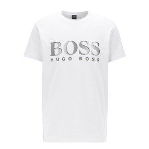 BOSS Casual Tričko  bílá / černá