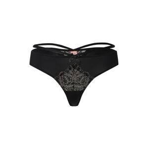 Hunkemöller Tanga  černá / bílá