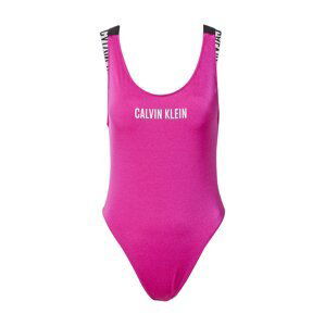 Calvin Klein Swimwear Plavky  fuchsiová / černá / bílá