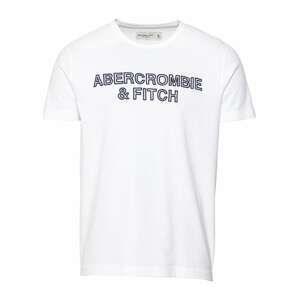 Abercrombie & Fitch Tričko  tmavě modrá / offwhite