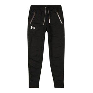 UNDER ARMOUR Sportovní kalhoty 'PENNANT'  černá / bílá