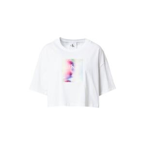 Calvin Klein Jeans Tričko 'PRIDE'  bílá / pink / modrá