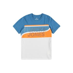 Jack & Jones Junior Tričko 'RESIST'  královská modrá / bílá / oranžová